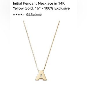 Initial A Pendant Necklace- 14K Gold
